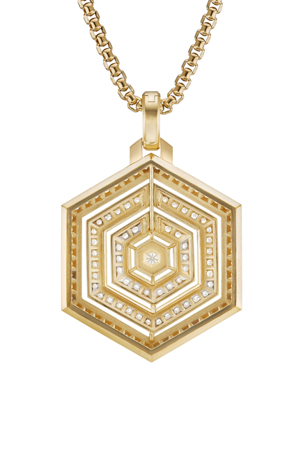 Carlyle Pendant, 18K Yellow Gold & Diamonds
